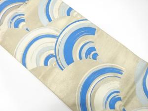 アンティーク　川島織物製　青海波模様織り出し袋帯（材料）